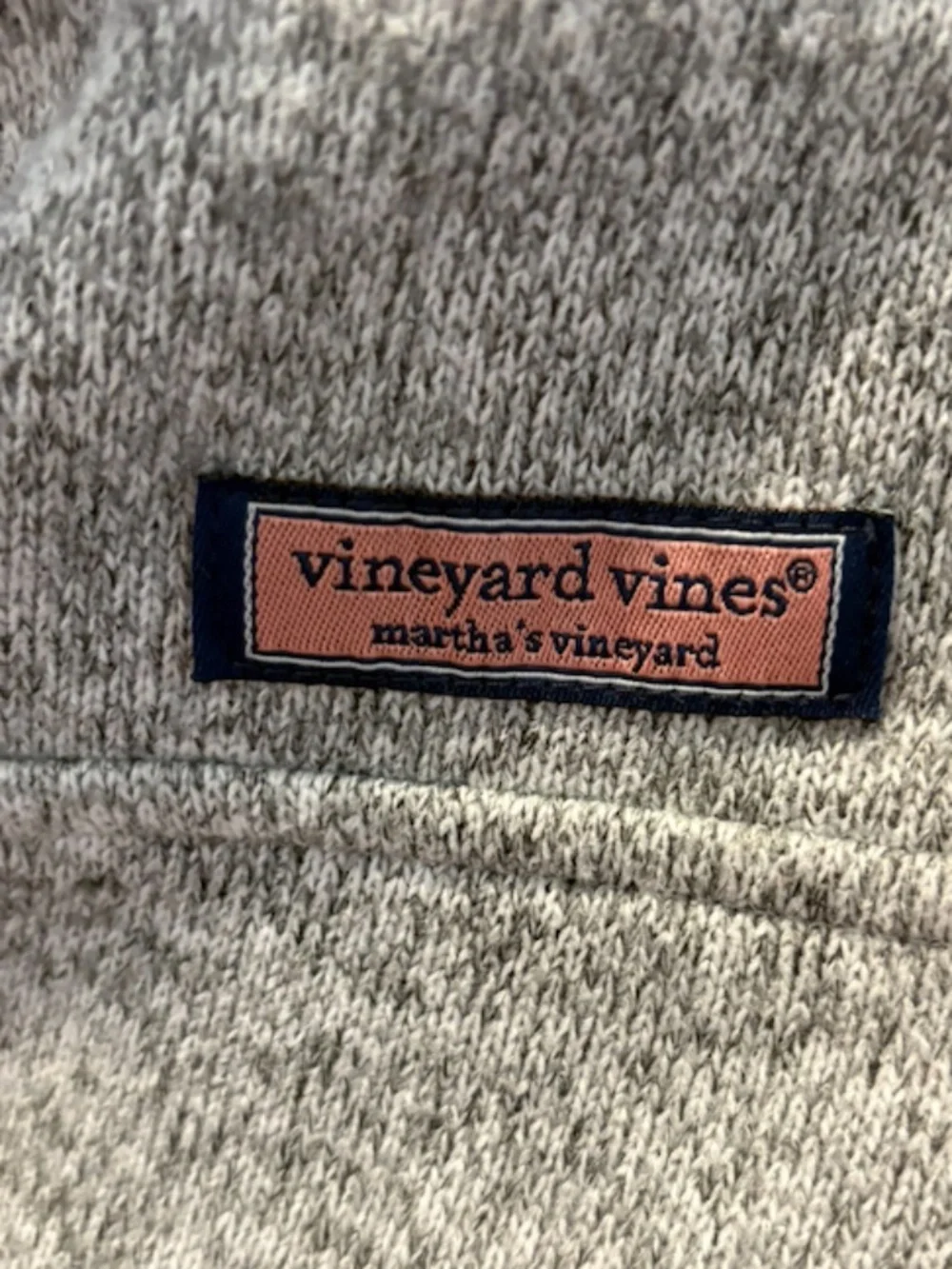 Vineyard Vines Girls Heather Gray Sweater Fleece Full Zip Jacket Pink Trim L 10-